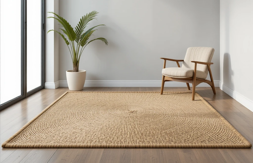 Jute and Cotton Blend Rug